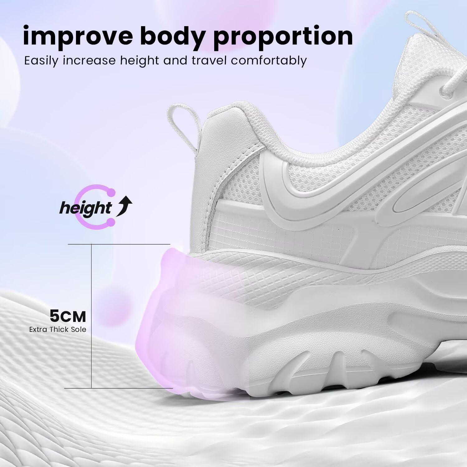 Women'S Road Running Shoes Non Slip Ladies Walking Fashion Athletic Chunky Sneakers Work Gym Comfort Lightweight Mesh Soft Sole