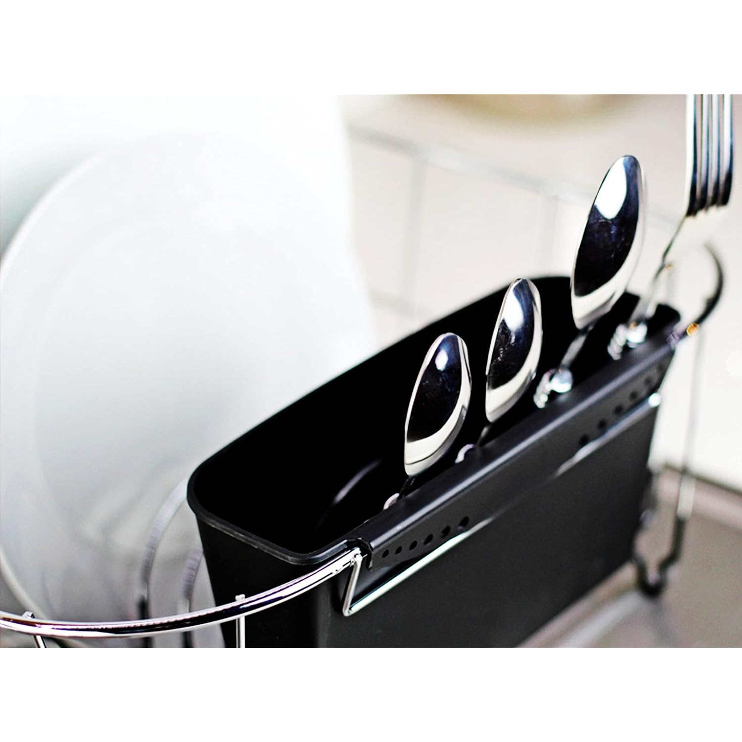 Neat-O Deluxe Chrome-Plated Steel Small Dish Drainers (Black)