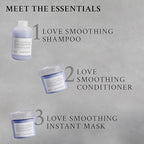 Davines Love/Smoothing Shampoo, Gentle Anti-Frizz Cleanser For Frizzy, Coarse Or Unruly Hair - Promotes Straightening & Shine - Apple Pulp Formula For Soft, Tamed & Sleek Strands