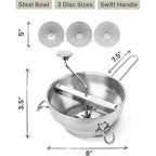 Stainless Steel Food Mill With 3 Discs – Ergonomic Rotary Hand Crank For Tomato Sauce, Applesauce, Baby Food, Mashed Potatoes, Puree & Canning