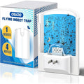 Blue Uv Light Flying Insect Trap, Plug-In Bug Catcher With 4 Sticky Refills For 100+ Days, Fly Catcher For Flies, Fruit Flies, Gnats, Moths, Silent For Home
