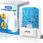 Blue Uv Light Flying Insect Trap, Plug-In Bug Catcher With 4 Sticky Refills For 100+ Days, Fly Catcher For Flies, Fruit Flies, Gnats, Moths, Silent For Home