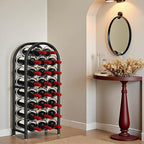 Wine Rack Freestanding Floor 23 Bottle Metal Wine Holder Organizer | Wine Rack Freestanding Floor Large Capacity Wine Storage Organizer For Home Bar Kitchen