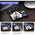 Milligram Scale 50G X 0.001G, Powder Scale 0.001G Accuracy | Micro Scale For Weighing Powders & Jewelry, 50G Calibration Weight For Mg Scale, 6 Units, Tare, Lcd Display