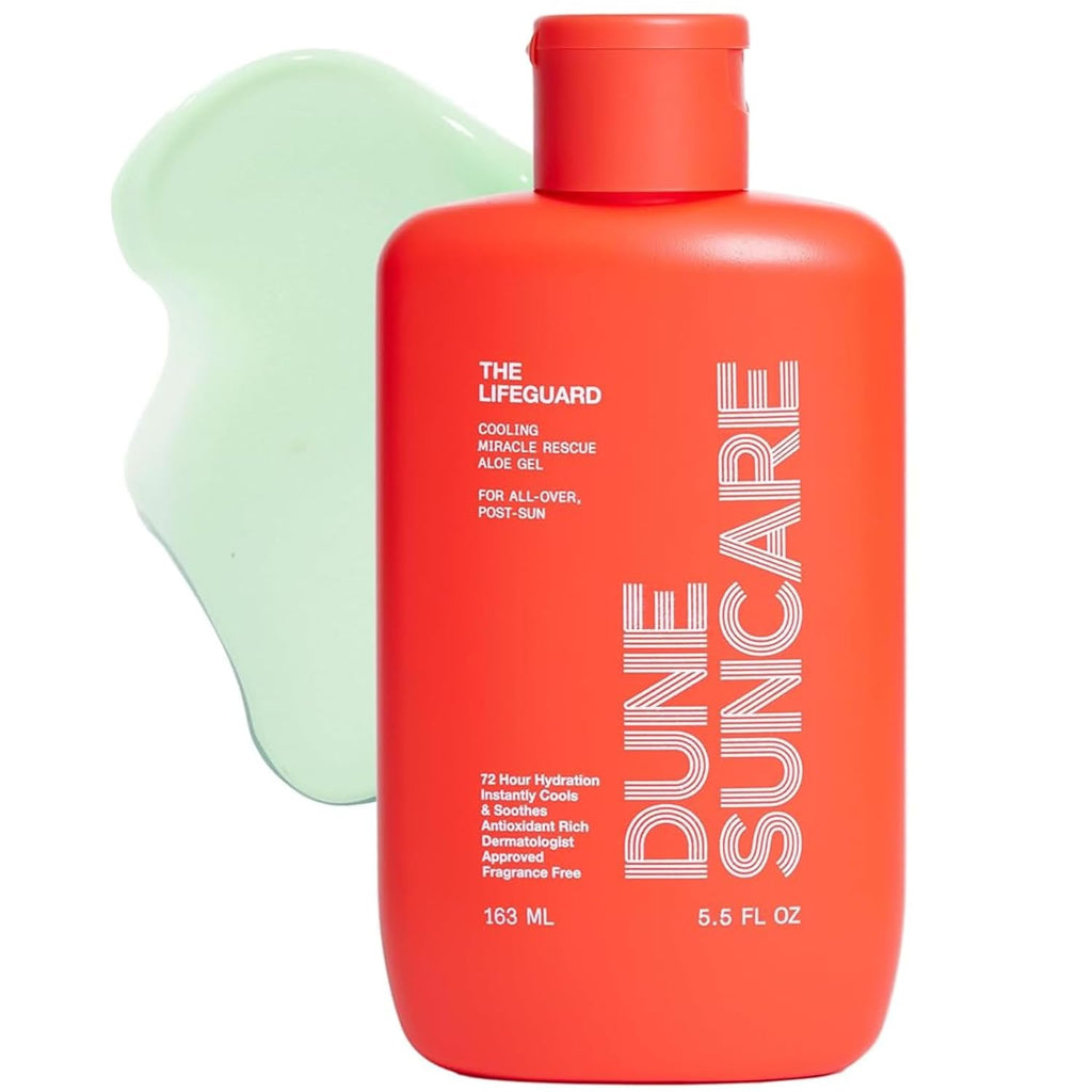 Dune The Lifeguard Aloe Vera Gel For Sunburn Relief, Minty Cooling Sensation, Fast Absorbing After Sun Gel For Sun-Exposed Skin, Hydrating Non-Sticky Formula, Vegan Skin Recovery Gel, 5.5 Fl Oz