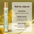 Unisex Perfume Roll On, 0.33 fl. oz Eau de Parfum, Long Lasting Powdery Woody Fragrance Gift for Women, Mother, Wife, Girlfriend, Office & Day Scent