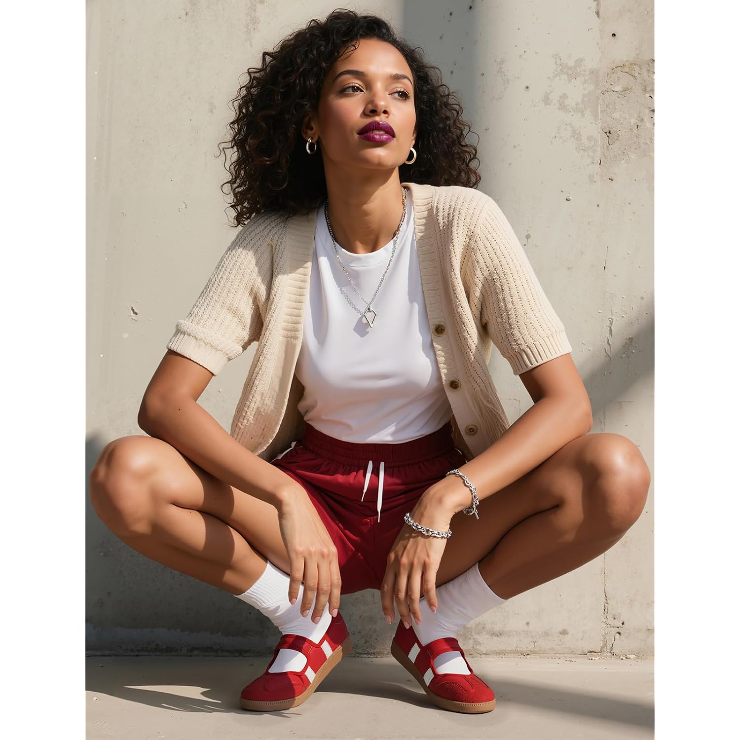 Sneakers For Women Comfortable Business Casual Tennis Shoes Lightweight Slip On Footwear Women'S Fashion Retro Sneakers
