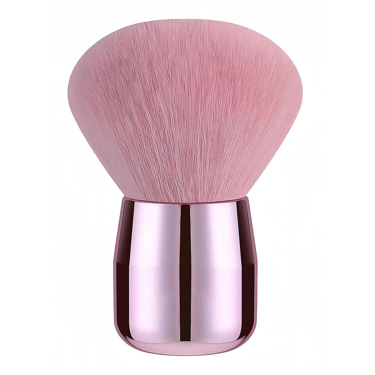 Nail Dust Brush for Acrylic and Dip Powder – Soft Kabuki Nail Cleaner Brush for Manicure, Makeup, Nail Art – Pink Handle