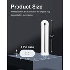 Shootingstar Bug Zapper Replacement Light Bulb For 15W Insect Attracting Lamp With 4-Pin Base, Ful 15W-Bl U Shaped Twin Tube Bulb For Outdoor Mosquito Zapper, 4 Pack