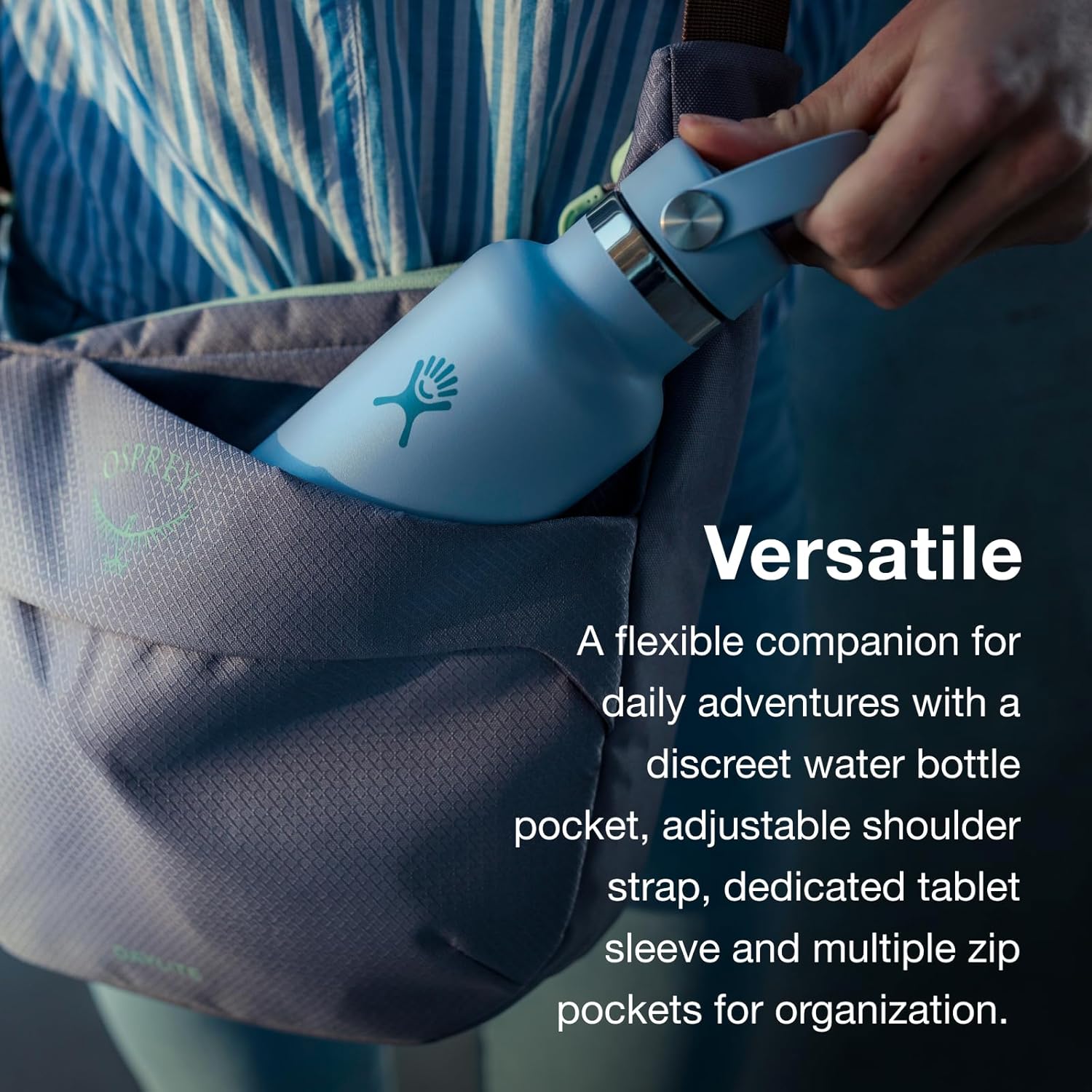 Osprey Daylite Crossbody Pouch - Small Handbag with Zipper and Bottle Pocket - Lightweight Shoulder Bag