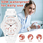 Waterproof Nurse Watch For Medical Professionals Students Women Men, Night Light, 12/24 Hour Military Time Easy To Read Dial, Second Hand Watch For Nursing Day Gifts