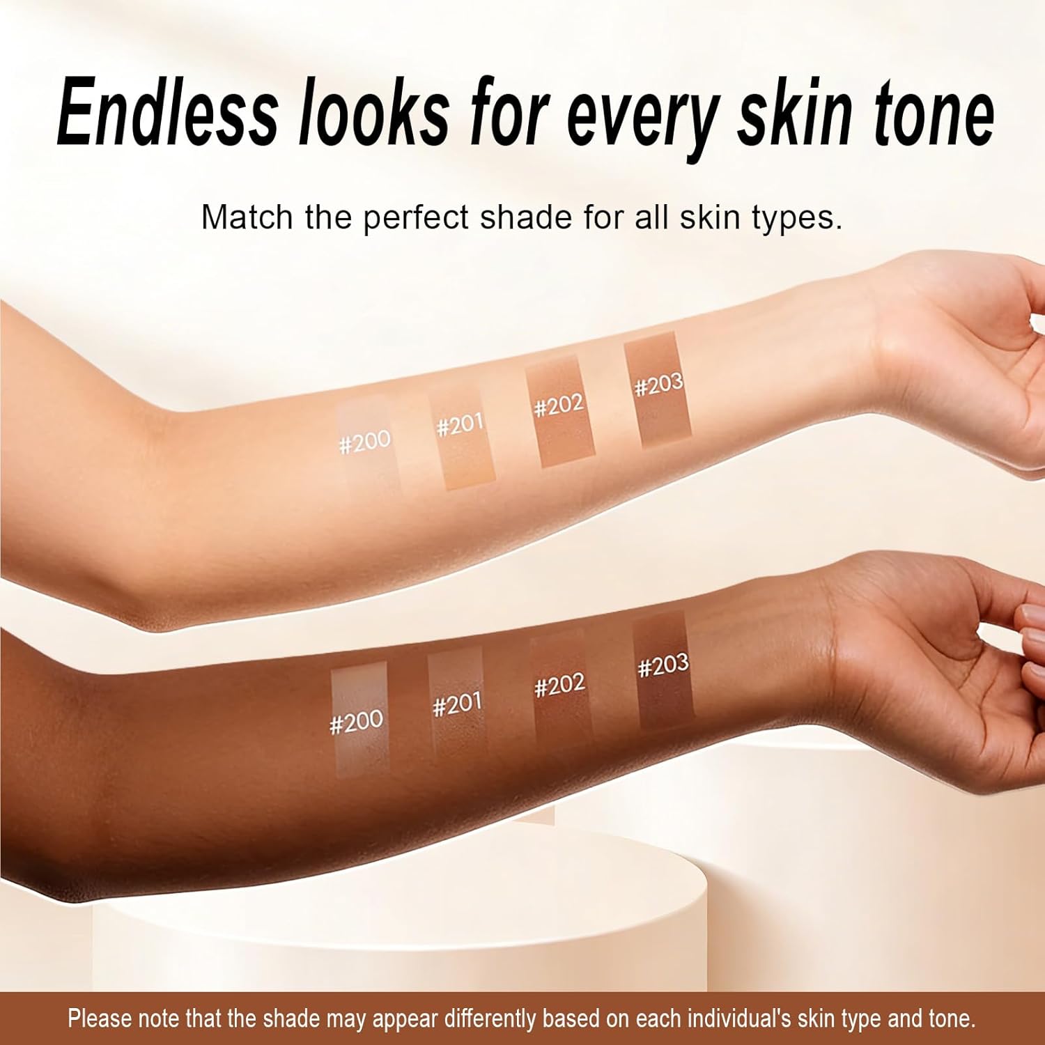 Korean Color Changing Foundation Stick with Brush for Lumine Skin, 2-in-1 Waterproof & Long-Lasting Hydrating Makeup, Dual-Ended Foundation & Concealer Stick, (202)