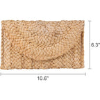 Freie Liebe Straw Clutch Purses for Women Summer Beach Bags Envelope Woven Clutch Handbags