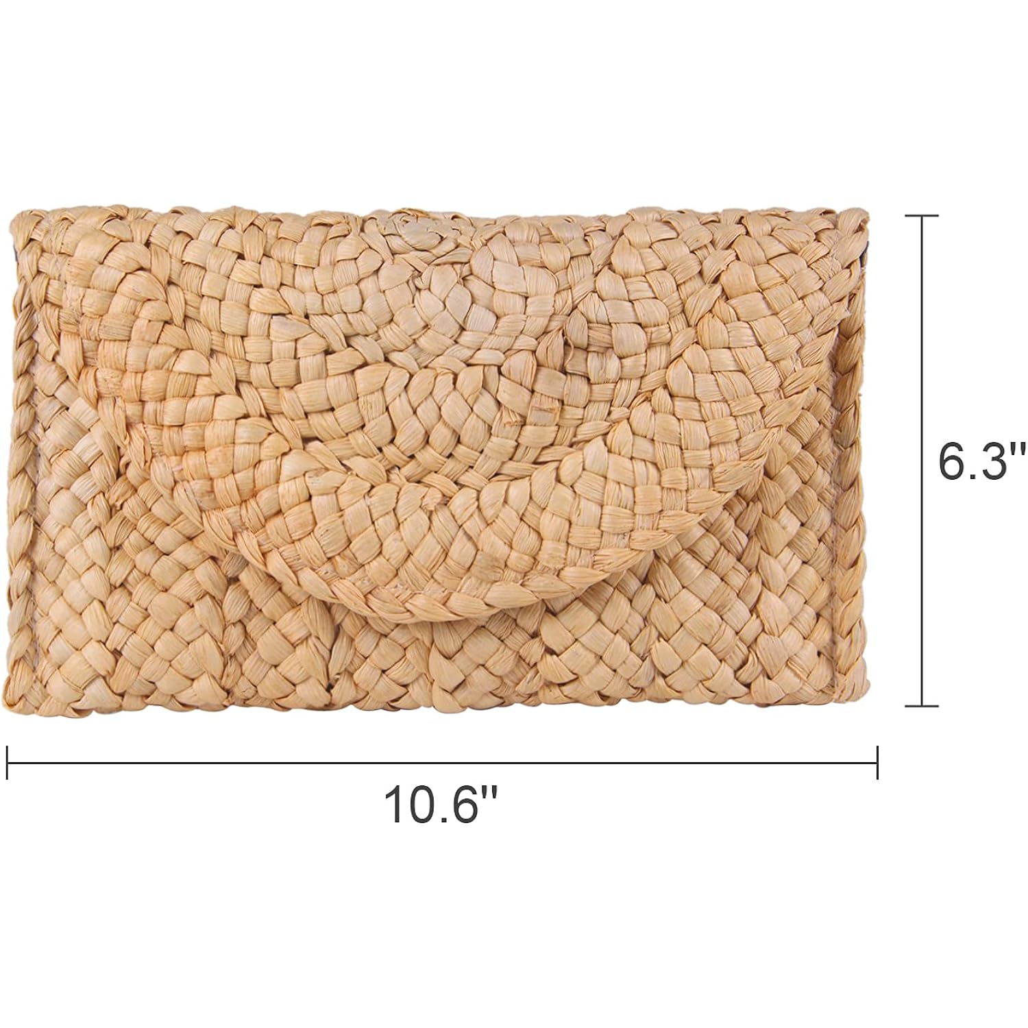 Freie Liebe Straw Clutch Purses for Women Summer Beach Bags Envelope Woven Clutch Handbags
