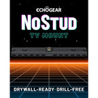Echogear No Stud Tv Mount For Drywall - Slim No Drill Design Holds Tvs Up To 100Lbs With Nails - Easy Studless Install With No Drill Needed