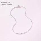 Pandora Classic Snake Chain Charm Necklace - Gift for Her - Sterling Silver with Embossed Ball Clasp Necklace - With Gift Box