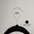 Utopia Home Velvet Hangers 50 Pack – Luxury Non-Slip Slim Hangers Black | Luxury Non-Slip Slim Pant & Coat Hangers, Strong Space-Saving Clothes Hangers With Pants Bar And 360° Swivel Hook