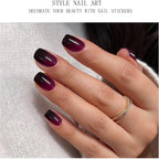 JMEOWIO Gel Nail Stickers Gradient Semi Cured Gel Nail Strips Wraps UV/LED Nails Art Design Decoration Accessories