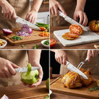 3Pcs Chef Knife, Ultra Sharp Kitchen Knife, High Carbon Stainless Steel Chef Knife Set