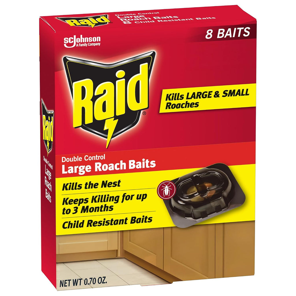 Raid Double Control, Large Roach Baits, 8 Ct (1)