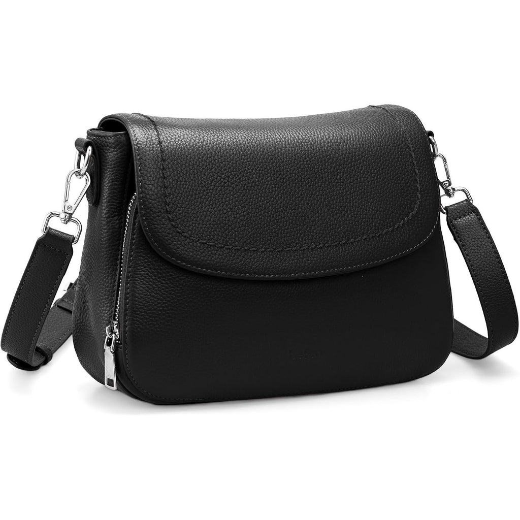 Befen Genuine Leather Crossbody Bags For Women With Built In Rfid Wallet Medium Womens Saddle Bag Cross Body Purse