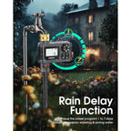 Water Timer For Outdoor Garden Hose, Hose Timer With Rain Delay/Manual Mode, Automatic Drip Irrigation Controller System For Lawn Yard Garden Watering