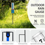 Jmbay Rain Gauge Outdoor, Accurate Rain Gauges Outdoors Best Rated, Tall Rain Gauge For Yard With Stake, Decorative Rain Measure Gauge For Garden, Deck, Lawn With Red Floating Buoy, Adjustable Height