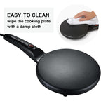 Electric Crepe Maker, 8" Crepe Pan Nonstick With Batter Spreader & Dipping Tray, 800W Quick Heat-Up & Auto Temperature Control For Perfect Pancakes, Pfoa & Bpa Free, Easy Clean Portable Griddle