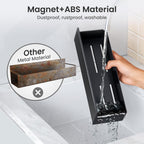 Magnetic Spice Rack For Refrigerator, Kitchen Organizer And Storage Shelf, Black (4 Pack)…