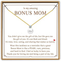 PEALICIOUS Single Pearl Necklace as Birthday Gifts for Mom, Bonus Mom Gifts for Step Mother from Daughter Son, Mother in Law Necklace with CZ from Bridal as Mother of the Groom Jewelry Gifts