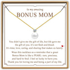 PEALICIOUS Single Pearl Necklace as Birthday Gifts for Mom, Bonus Mom Gifts for Step Mother from Daughter Son, Mother in Law Necklace with CZ from Bridal as Mother of the Groom Jewelry Gifts