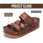 Project Cloud Platform Sandals Women – Strappy Wedges With Comfortable Plush & Soft Insole – Lightweight & Non Slip Platform Sandals For Women 2026