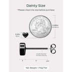 ChicSilver 925 Sterling Silver Stud Earrings Hypoallergenic, Dainty Simple Heart/Star/Moon/Lightning/Butterfly Earrings for Women with Gift Box
