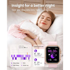 Smart Watch for Women for iPhone Android: 1.85"Smartwatch with Make/Answer Call Sleep Heart Rate SpO2 Blood Pressure Monitor IP68 Waterproof 120+Sport Mode Fitness Tracker 1000mAh Battery 2Bands Pink