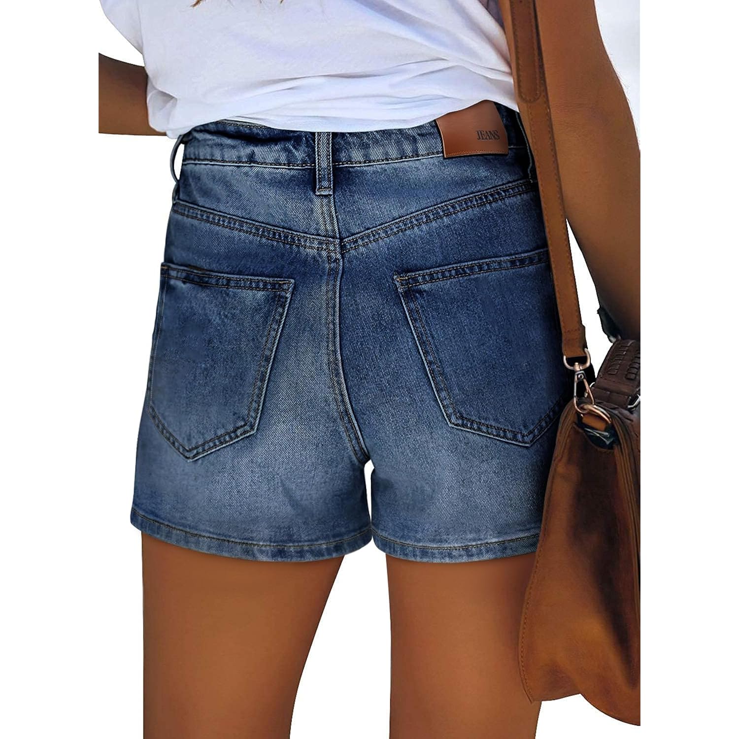 Jean Shorts Womens High Waisted Summer Casual Stretchy Denim Hot Short with Pockets