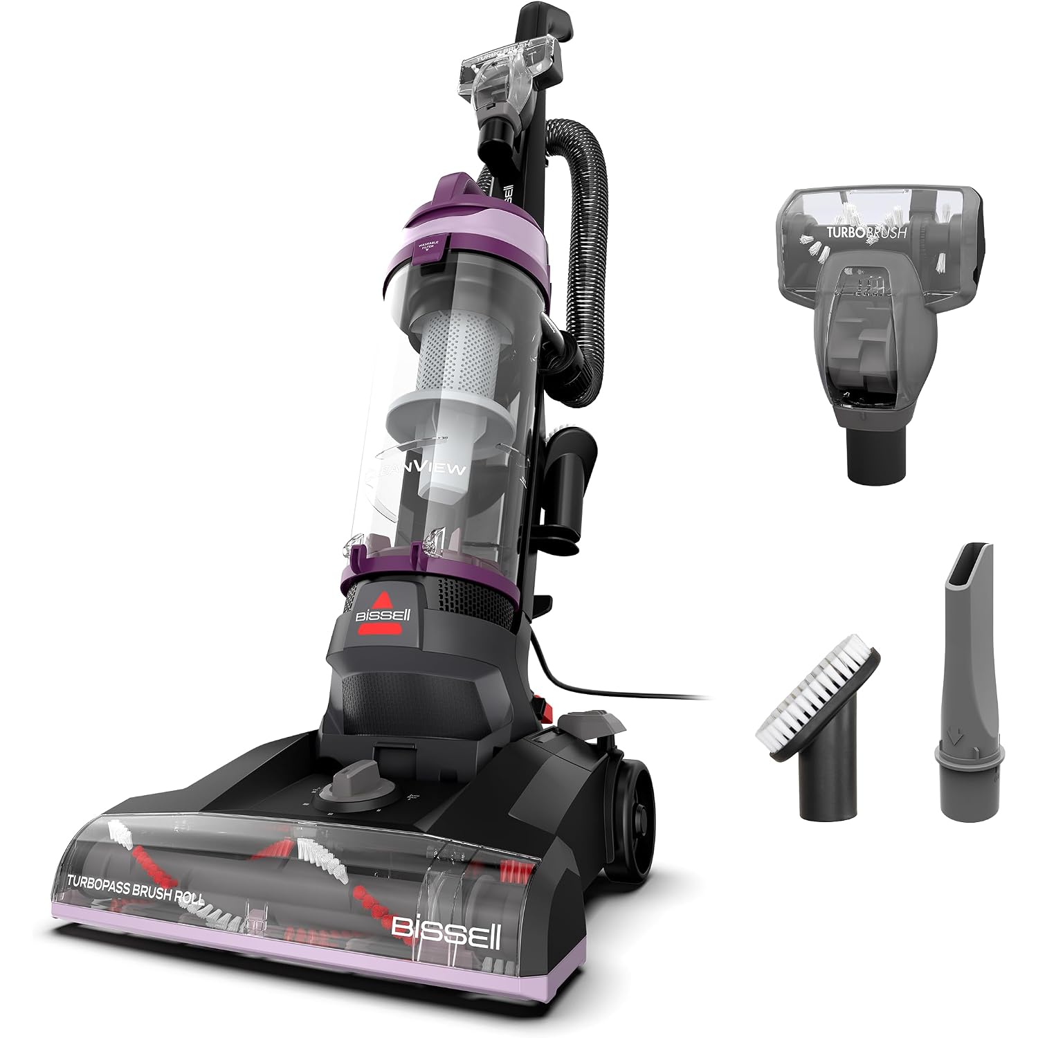 Bissell Cleanview Upright Vacuum With Pet Hair Brush Roll, Powerful Suction, Pet Hair Tools, Large Dirt Container, 4438