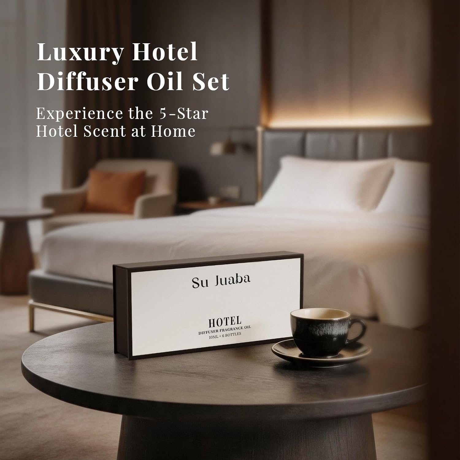 Su Juaba Hotel Collection Diffuser Oil Gift Set For Diffusers & Diy | Fragrance Oil Set,Luxury Scents Inspired By Iconic Hotels For Diffusers For Home,And Diy Crafting 6 Pack - 10 Ml/0.33 Fl Oz