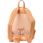 Loungefly Tigger Mini Backpack Handbag Floral Print Double Strap Shoulder Bag (Peach, Tigger)