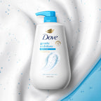 Dove 24Hr Lotion Body Wash Gentle Exfoliate Sea Minerals, 30.6 Oz | Exfoliating Body Wash With Micromoisture For Smooth, Soft Skin