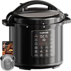 12-In-1 Electric Pressure Cooker 8 Quart, 1200W Olla De Presion Multi-Cooker With Stainless Steel Pot, Slow Rice Cooker, Saute, Steamer, Yogurt & Food Warmer, Delay Timer, Black
