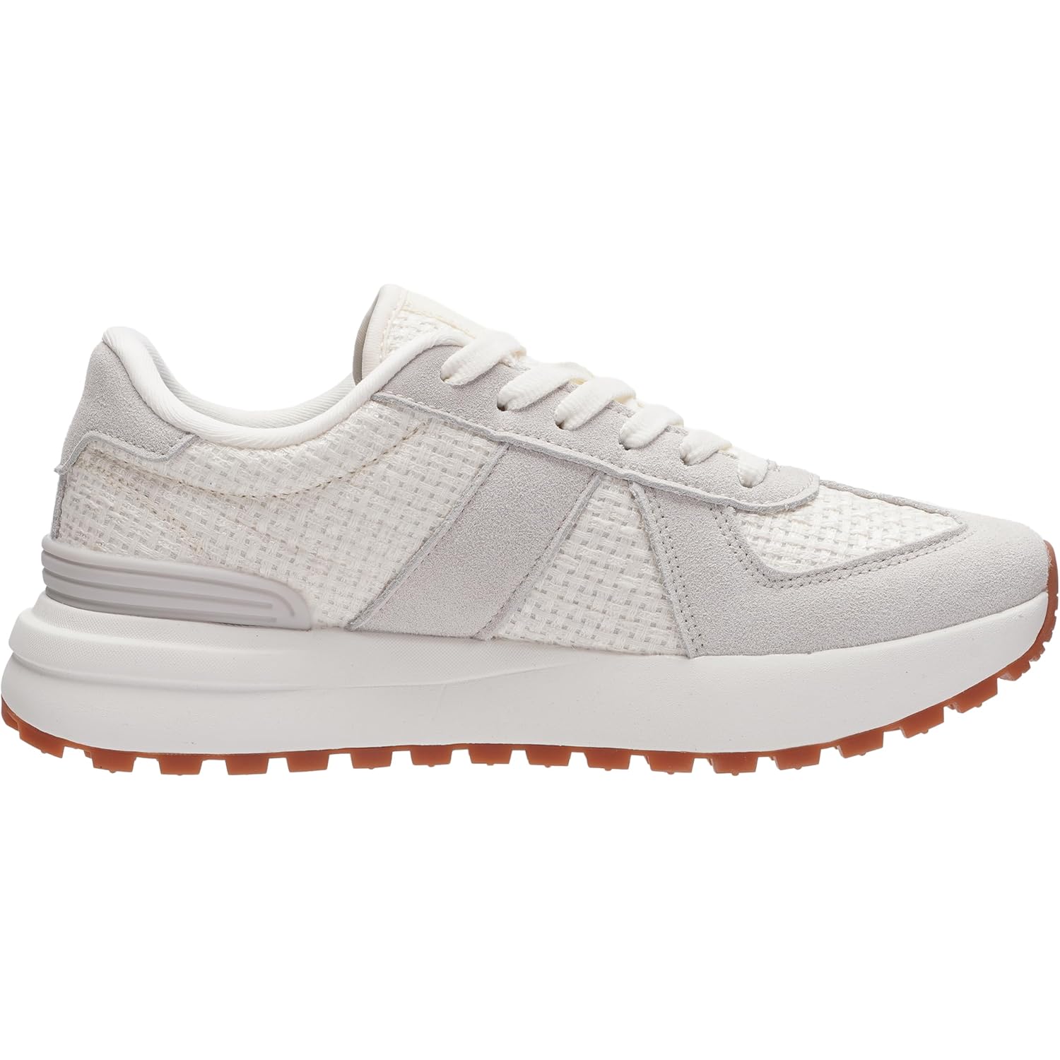 WHITIN Women's Wide Toe Box Retro Patchwork Sneaker | Cushion Support | Width Walking Shoes