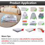 Electric Pump For Vacuum Storage Bags Travel Vacuum Pump For Various Vacuum Seal Bags Portable Vacpack Air Pump For Compression Clothing Blanket Luggage White(Storage Bag Not Included)