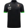 Macron Men'S Automobili Lamborghini Squadra Corse Team Polo Shirt (Black And White)