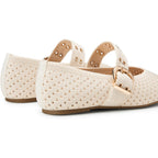 Trary Knit Flats for Women Square Toe Ballet Flats with Buckle Straps Mary Jane Shoes Women Comfortable Casual Dress Shoes for Work Daily Wear