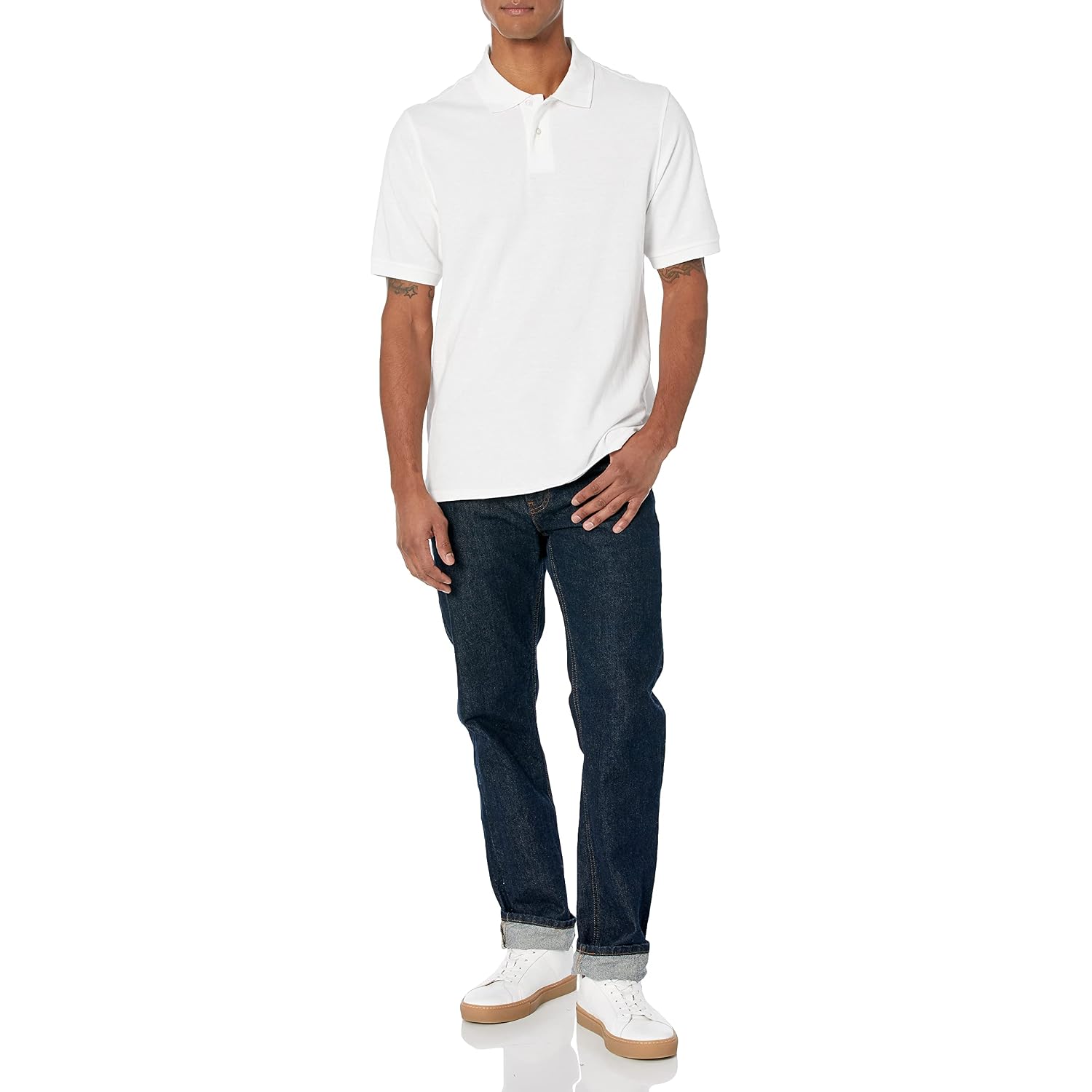 Amazon Essentials Men'S Regular-Fit Short Sleeve Cotton Pique Polo Shirt (Available In Big & Tall)