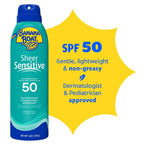 Banana Boat Sheer Sensitive Sunscreen Spray Spf 50, 6 Oz