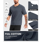 Little Beauty 5 Pack Men'S T-Shirts Crew Neck Short Sleeve Cotton Tee Casual Summer Tops