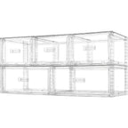 Vtopmart 5 Pack Large & Medium Storage Stackable Drawers Set | Easy Assembly Clear Plastic Storage Cabinet, Durable Dresser For Closet, Bedroom, Entryway, Playroom & Apartment Organization