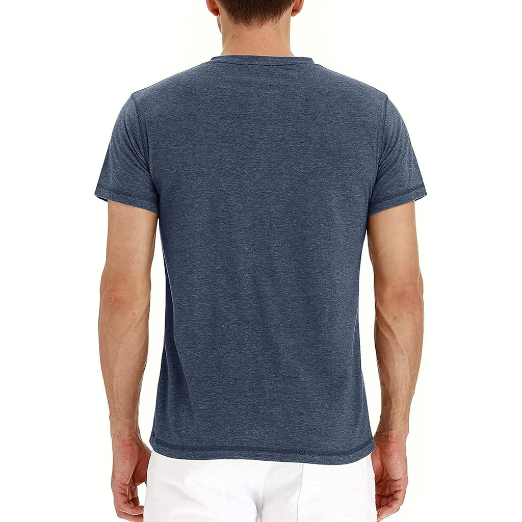 Sailwind Mens Henley Short Sleeve T-Shirt Cotton Casual Shirt