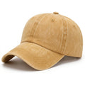 Washed Vintage Dad Hat, Adjustable Unisex Baseball Cap for Daily Use. Yellow